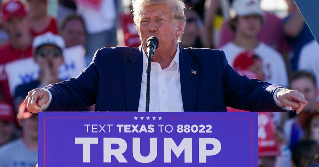 Donald Trump valtalar i Waco, Texas den 25 mars i år. Fler rättsfall som hotar Donald Trump