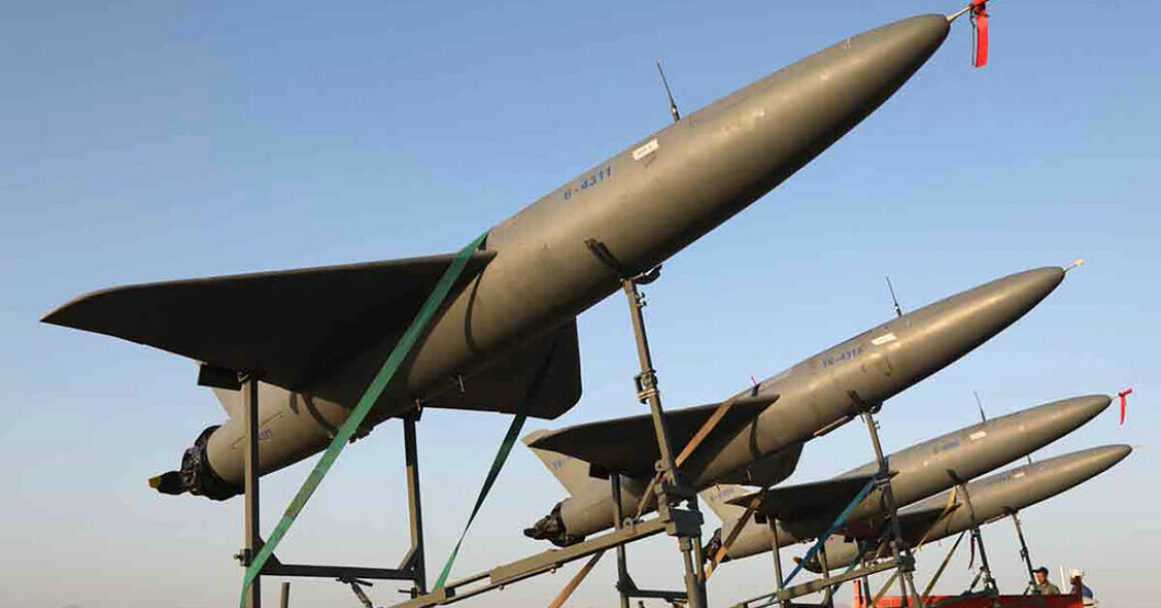 Drönare från Iran har använts av ryska styrkor i anfallskriget mot Ukraina. Arkivbild Teknik flödar till rysk försvarsindustri
