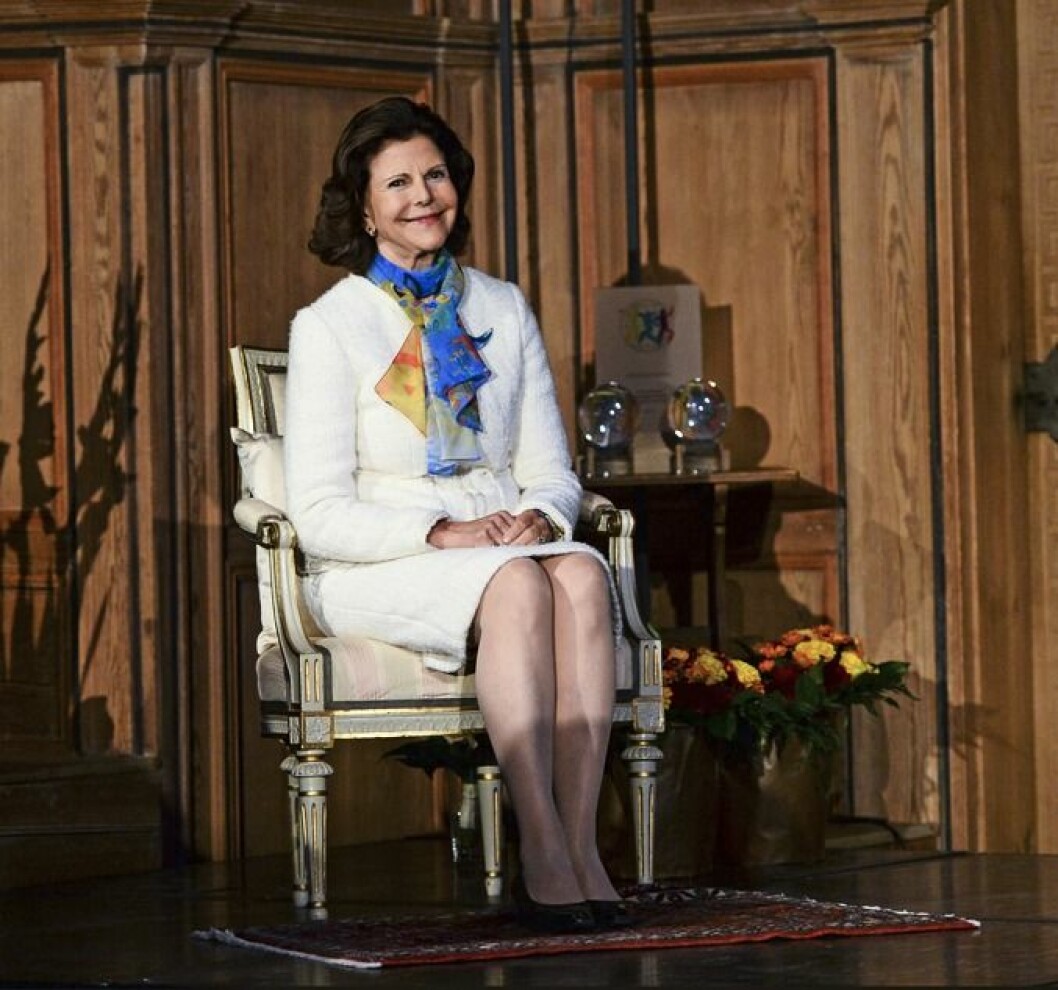 Drottning Silvia på Gripsholms slott där årets World’s Children’s Prize – även kallat “barnens Nobelpris” delades ut, 2015. FOTO: Maja Suslin/TT