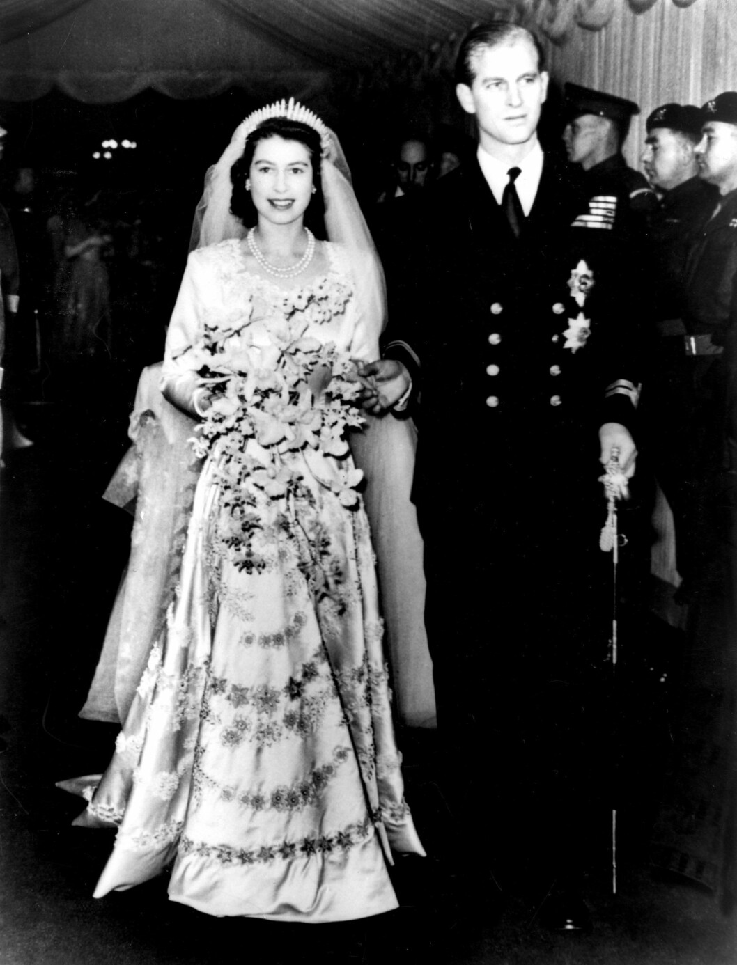 Prins Philip och drottning Elizabeth gifte sig den 20 november 1947. Drottning Elizabeth och prins Philip.