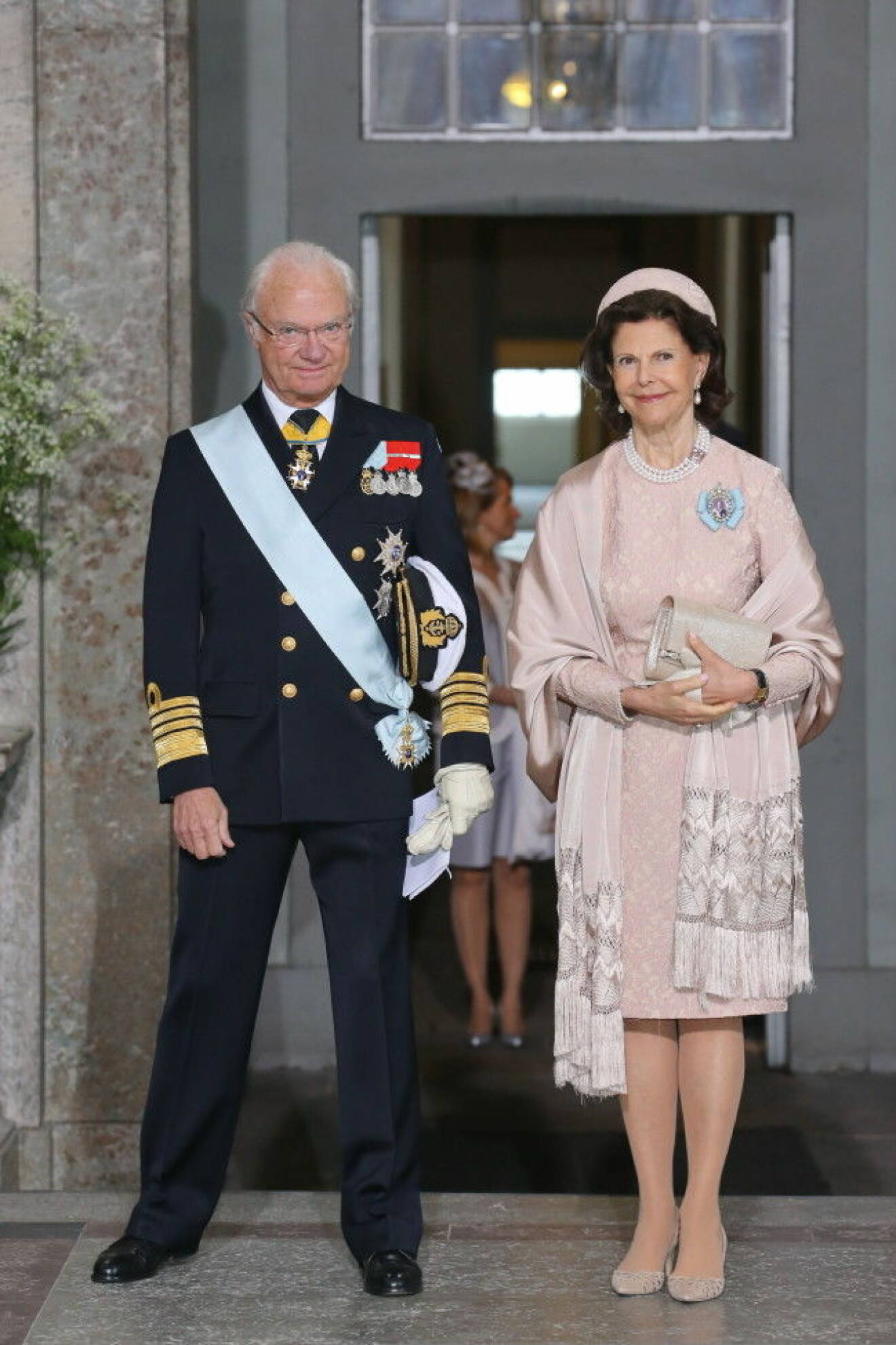 Royals and guests at Christening of Prince Oscar in Stockholm, 27.05.2016. Picture shows: King Carl-Gustaf XVI and Queen Silvia of Sweden © EPS/insight media COPYRIGHT STELLA PICTURES