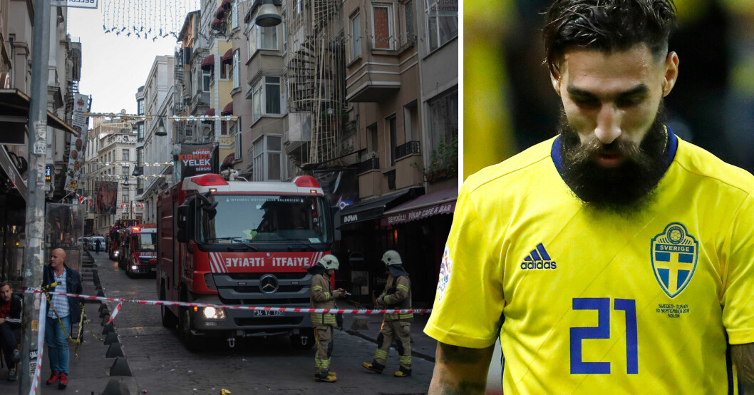 Jimmy Durmaz, 33, spelade fotboll i närheten av explosionen i Istanbul.