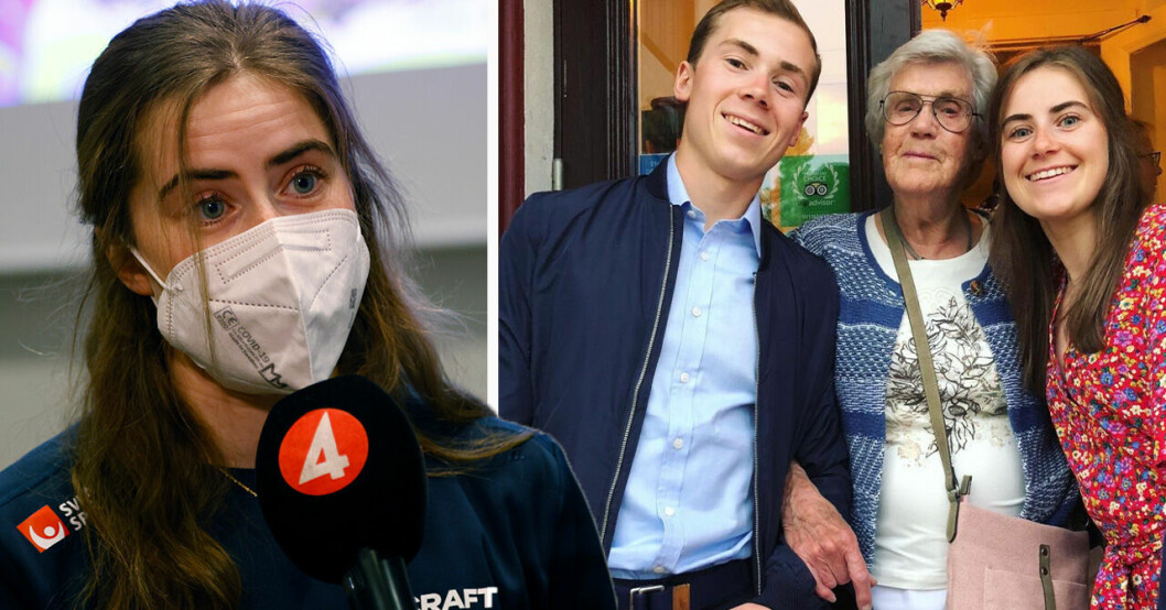 Ebba Andersson, Gustaf Berglund och farmor.