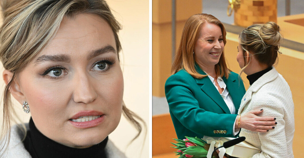 Ebba Buschs nära tårar – efter gåvorna till Annie Lööf: ”Tacksam …”