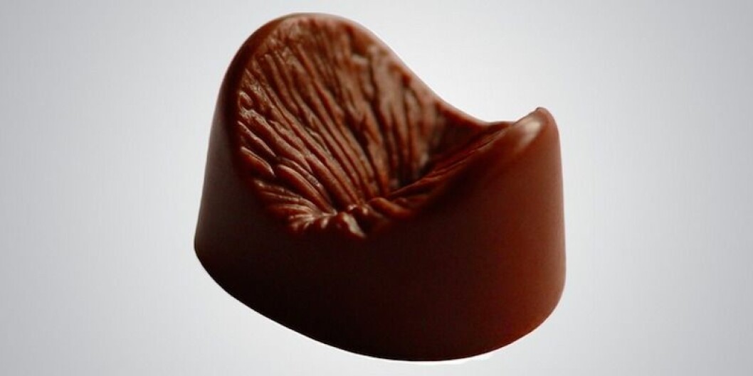 Så här ser en chokladgjuten analöppning ut. Smaskens? Via: <a href="http://elitedaily.com/news/world/edible-anus-chocolate-butthole-mold/932939/" target="_blank" rel="noopener">Elite Daily</a> Via: Elitedaily