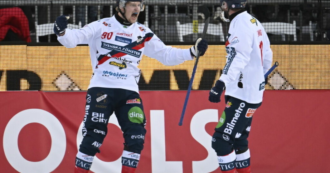 Edsbyn vann SM-guld i fjol. Arkivbild. Edsbyn krossade Sandviken i tre raka
