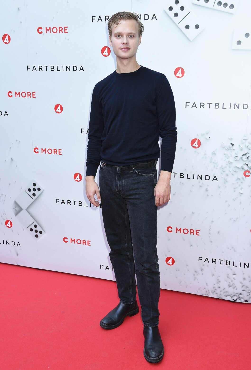 Edvin Endre på röda mattan hösten 2019. Liten har blivit stor. Edvin Endre