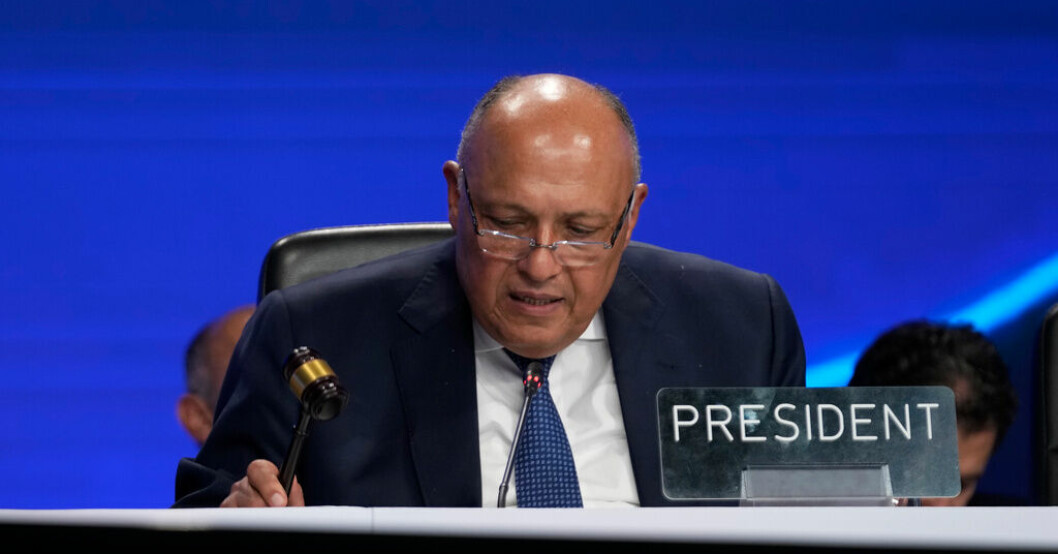 Egyptens utrikesminister Sameh Shoukry. Arkivbild. Egypten öppnar mot Syrien och Turkiet