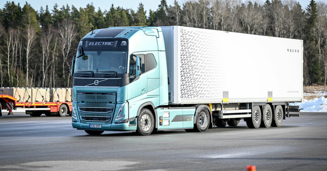 Elektrisk lastbil från Volvo. Arkivbild. Volvo tar stororder på ellastbilar