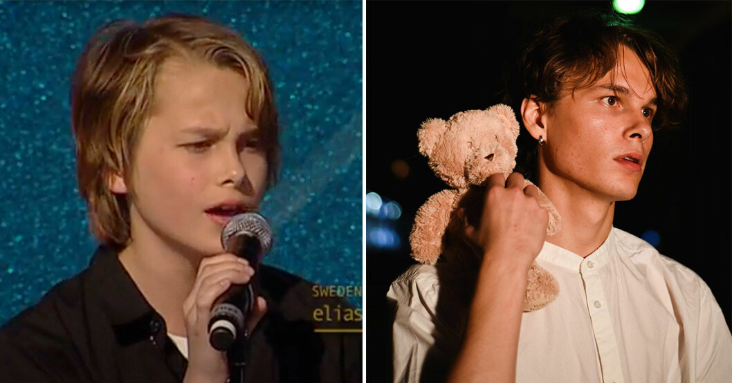 Elias Elffors Elfström i Lilla Melodifestivalen 2013 och 2021.