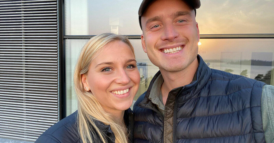 Elinor med nya pojkvännen Ville. Elinor Sundfeldt med pojkvännen Ville.