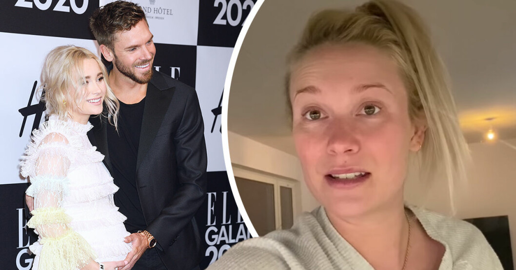Höggravida Ellen Bergström avslöjar stora oron inför förlossningen: ”Panik”