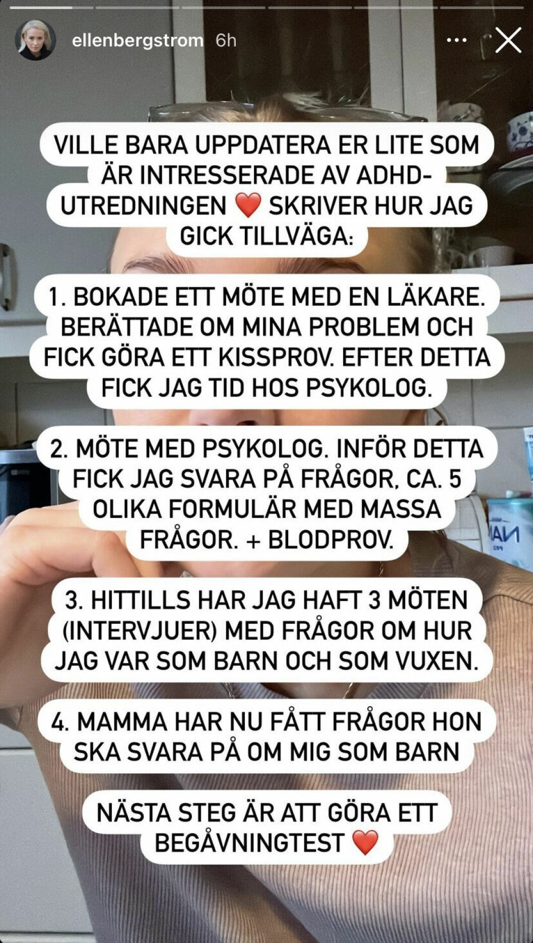 Hur går en adhd-utredning till? Ellen Bergström berättar om sin upplevelse. Hur går en adhd-utredning till? Ellen Bergström berättar om sin upplevelse.