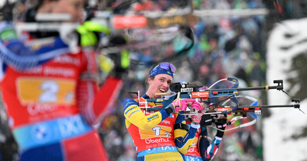 Elvira Öberg i VM-comebacken i damernas stafett. Öbergs första VM-medalj: "En seger för mig"