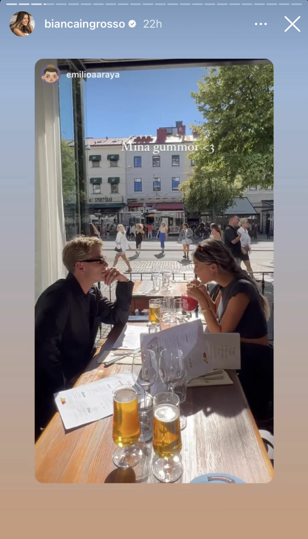Emilio fångade Bianca och Oliver på bild. De ser ut att ha mysigt i solen! Emilio fångade Bianca och Oliver på bild. De ser ut att ha mysigt i solen!