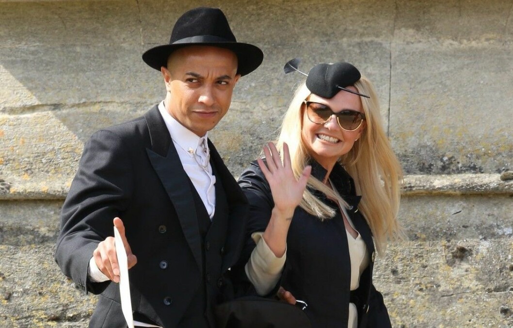 Emma Bunton och pojkvännen Jade Jones närvarade vid bröllopet. Foto: Stella Pictures Emma Bunton och pojkvännen Jade Jones närvarade vid bröllopet. Foto: Stella Pictures