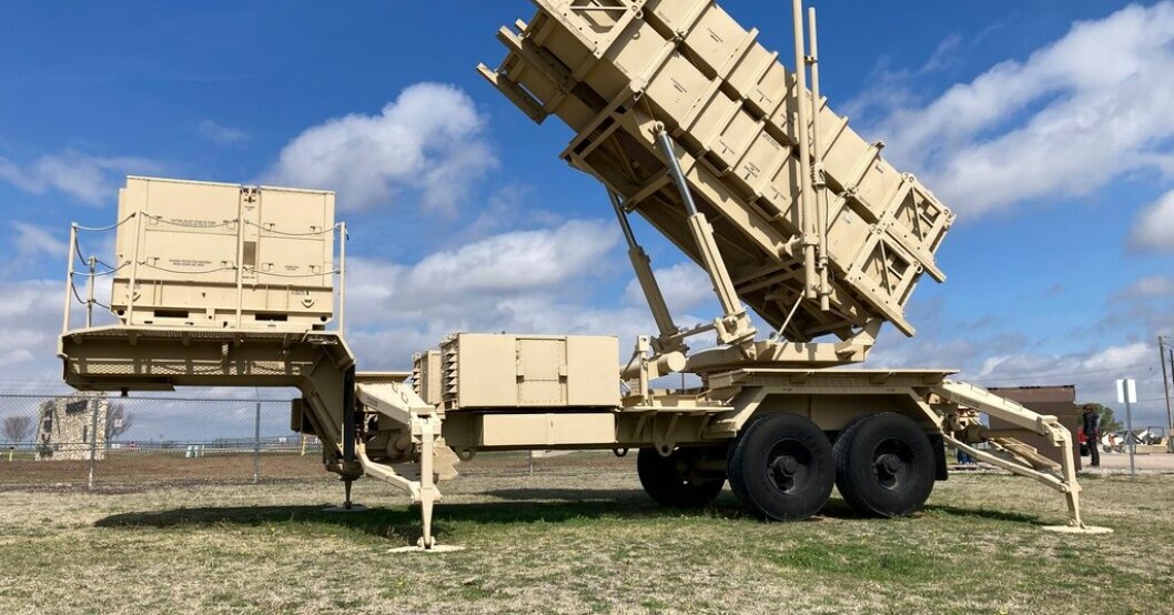 En del av ett Patriotsystem vid Fort Sill i Oklahoma. Arkivbild. Tysk Patriotleverans skickad till Ukraina