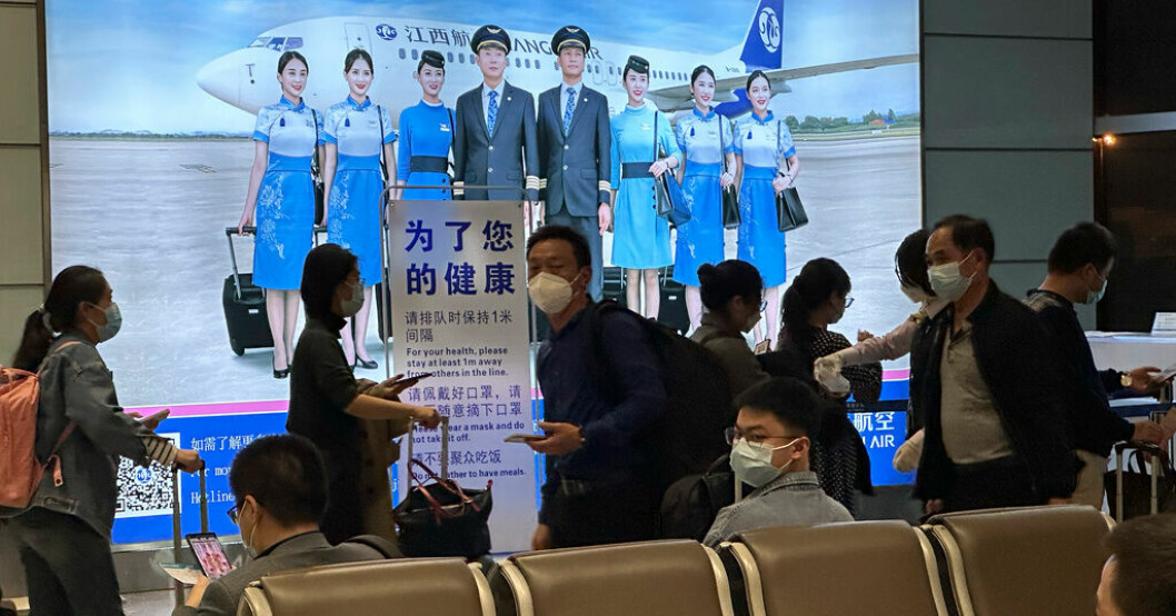 En flygplats i Jiangxi-provinsen. Arkivbild. Utländska besökare släpps åter in i Kina