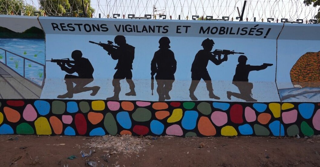 En väggmålning i Burkina Faso. Arkivbild. 88-årig kidnappad läkare släppt efter sju år