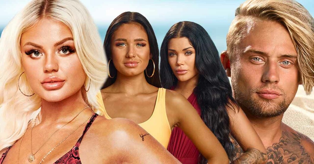 Julia Markham, Elin Skog, Diana Baban, Adrian Montin i Ex on the beach.