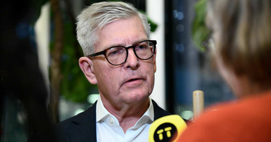 Ericssons vd Börje Ekholm intervjuas av TT i samband med företagets senaste bokslut. Arkivbild. Trots blåsvädret – Ericssonchefen inte lottlös