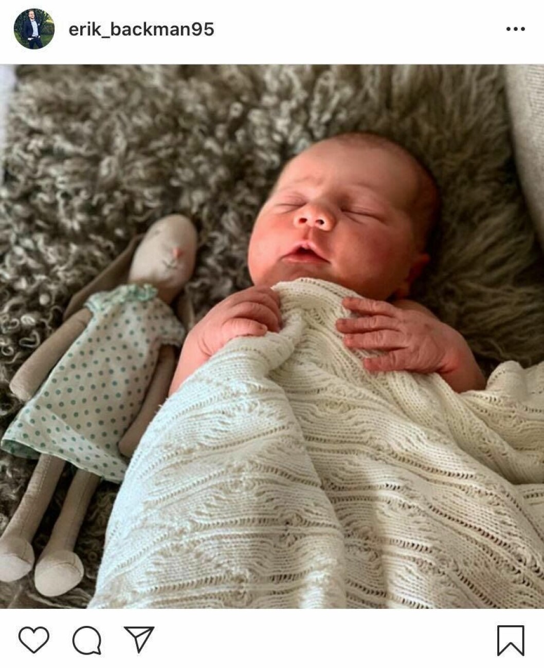 FOTO: TT, Instagram Erik Bäckman har blivit pappa