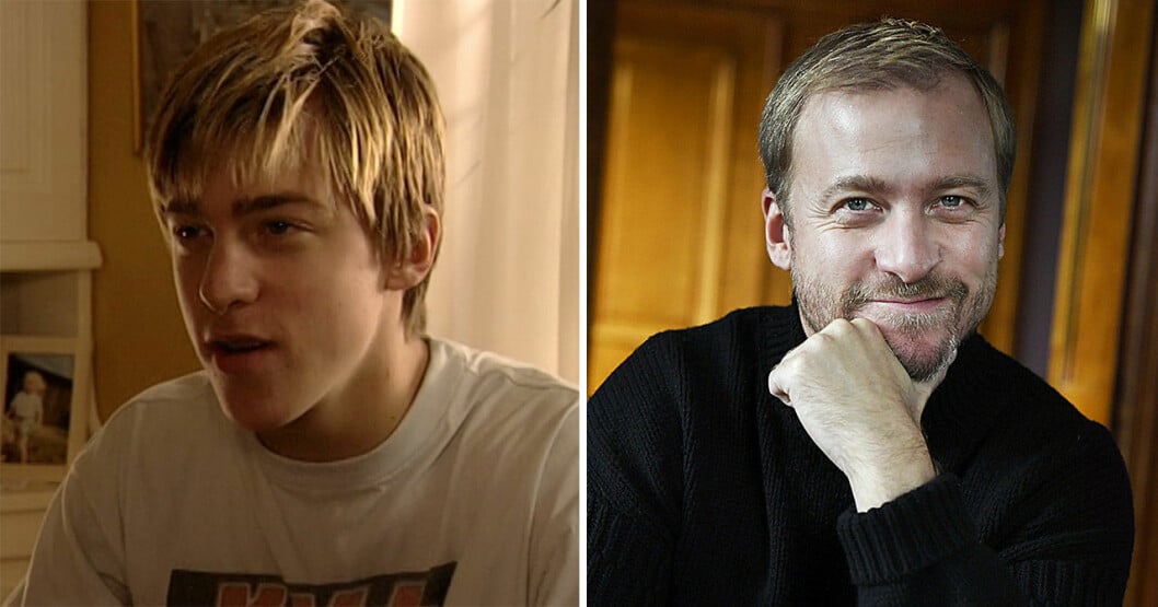 Erik Johansson 1999 och 2019. <strong>Foto: SVT & TT.</strong> Erik Johansson som Tobias i Eva & Adam 1999-2001.