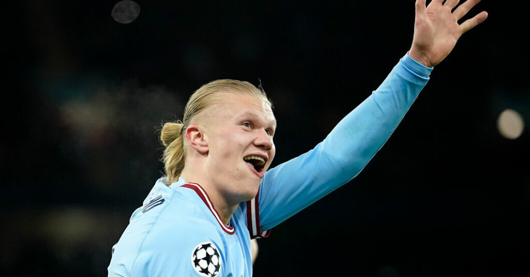 Erling Braut Haaland gjorde fem mål när Manchester City slog ut RB Leipzig i Champions Leagues åttondelsfinal i tisdags. Nu väntar Bayern München i ett stormöte i kvarten. Arkivbild. Stormöte i Champions Leagues kvartsfinal