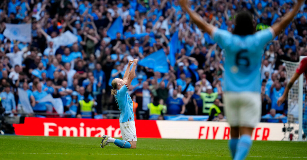 Erling Braut Haaland och Manchester City är på trippeljakt i Champions League-finalen. Arkivbild. Guide till CL-finalen: City kan fullborda trippeln