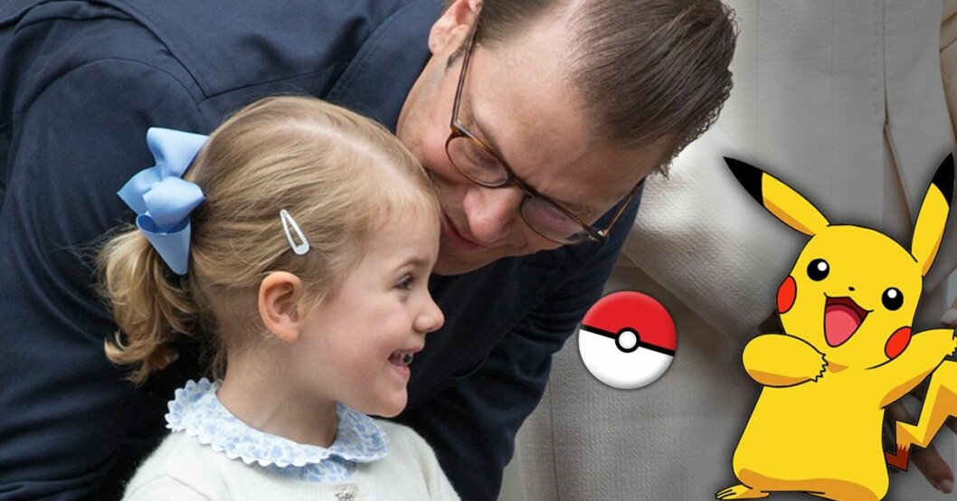 Prins Daniel jagar Pikachu med Estelle: "Pokémon Go är bra för barn!"