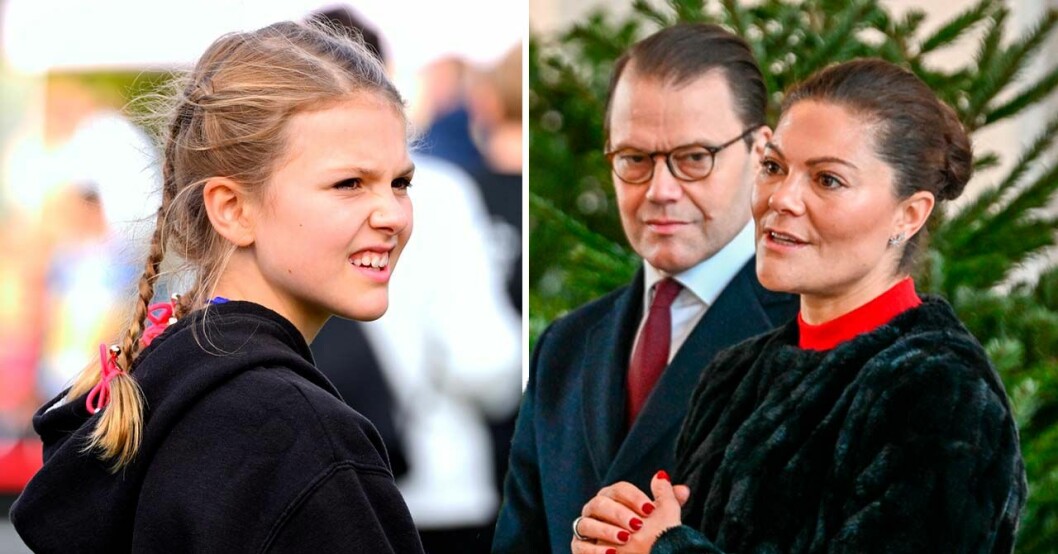 Prinsessan Estelle, prins Daniel och kronprinsessan Victoria