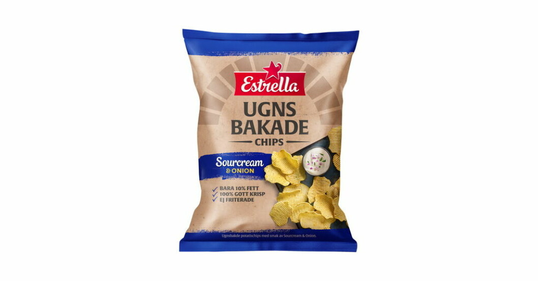 Estrella återkallar ugnsbakade chips med sourcream & onion-smak. Estrella återkallar chips