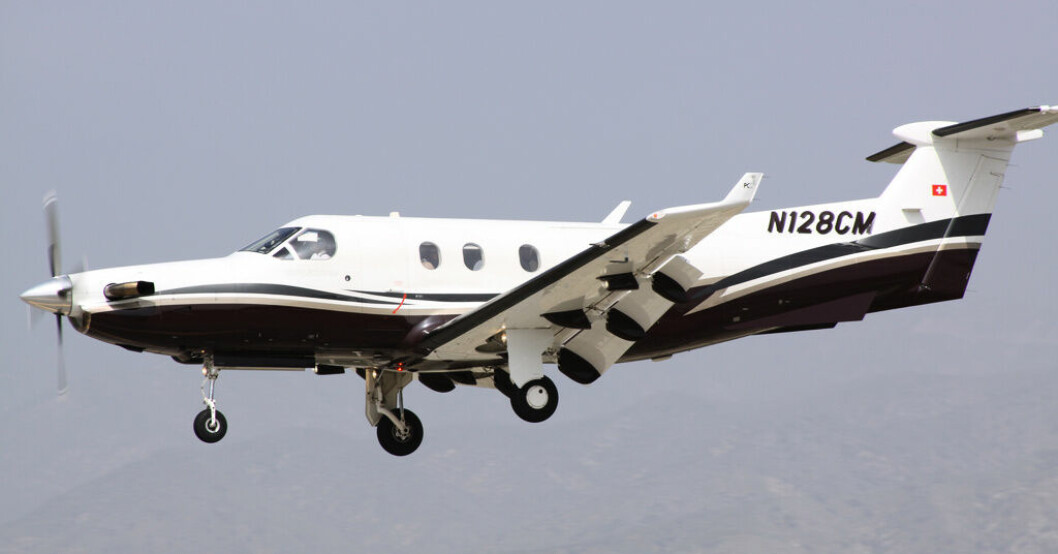 Ett flygplan av modellen Pilatus PC-12, tagen i ett annat sammanhang. Arkivbild. Fem döda i ambulansflygkrasch