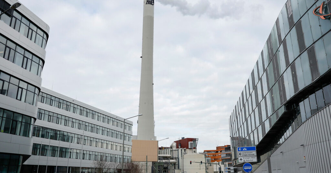 Ett fossilgaskraftverk i Erlangen i Tyskland. Arkivfoto. Målet uppnått för mindre gas