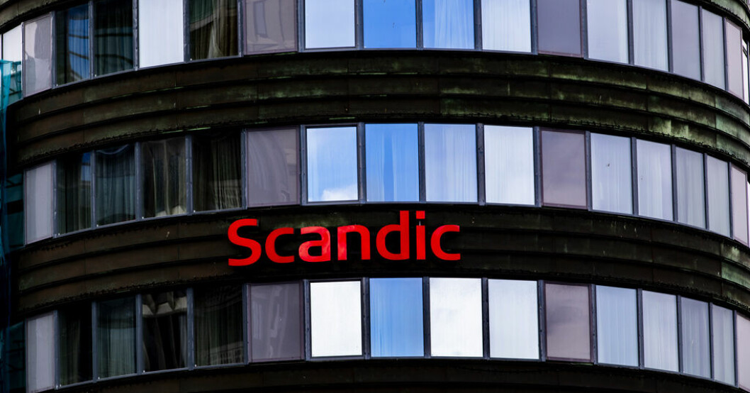 Ett Scandic-hotell i Oslo, Norge. Arkivbild. Scandic ser hög efterfrågan på hotellrum