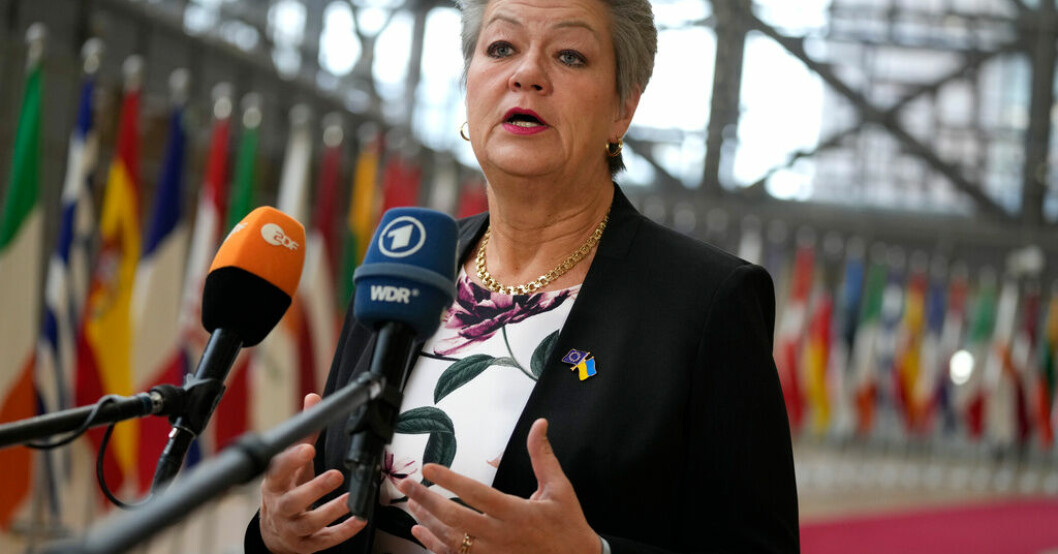 EU:s inrikeskommissionär Ylva Johansson. Arkivbild. Slår ifrån sig om övervakningslag: "Totalt fel"
