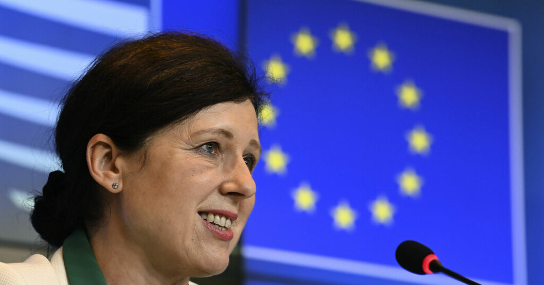 EU:s värderings- och öppenhetskommissionär Vera Jourová. Arkivfoto. AI-märkning – nytt krav i EU