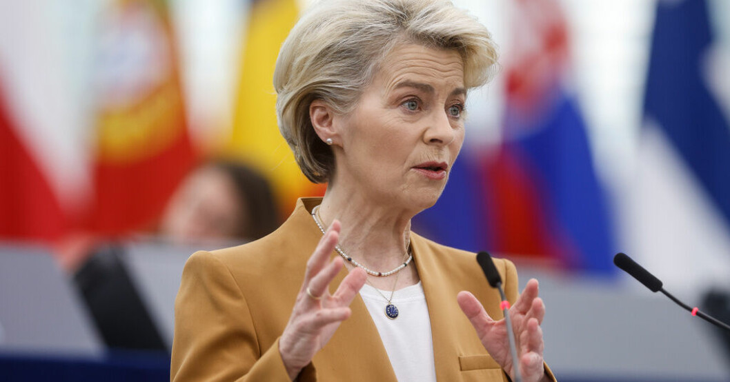 EU-kommissionens ordförande Ursula von der Leyen håller tal inför EU-parlamentet i Strasbourg. EU-basen: Vi måste bli bättre och snabbare