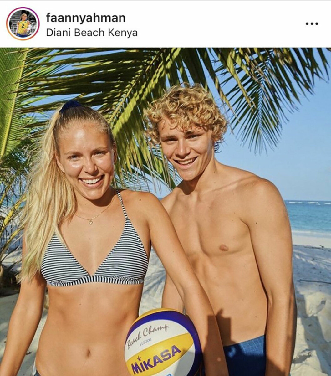 Sofia Åhmans barn Fanny och David. <strong>Foto: Instagram.</strong> Sommargympa-Sofia Åhmans barn Fanny och David.