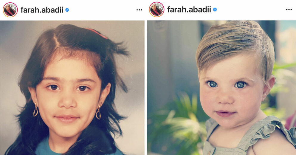 Farah har på Instagram lagt upp en bild på hur hon såg ut som liten. Visst ser man likheterna med Juni.