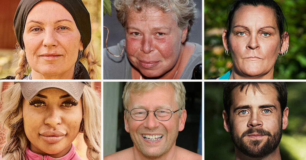Farmen-deltagarna Qristina Ribohn, Jan O. Jansson, Kirsi Pärssinen, Stella Kibona, Rose-Marie Uhlin, Örjan Selien.