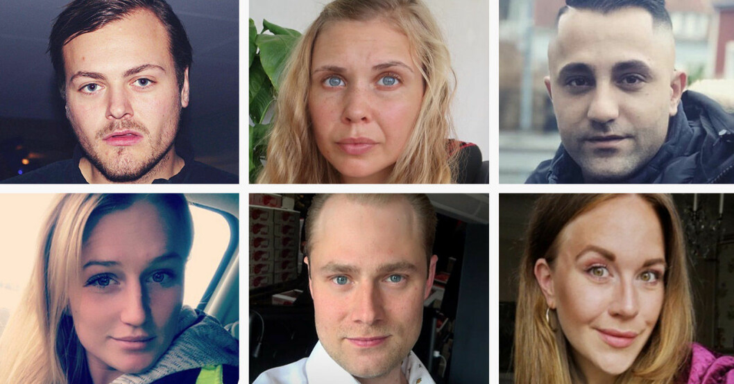 Simon Axelsson, Sofie Hodén, Momma Merzi, Esmeralda Gyllensvärd, Jens Rönnqvist och Johanna Ågren som de ser ut efter Farmen 2020.