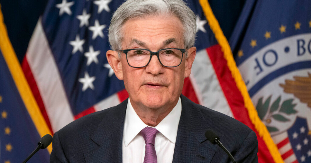 Fed-chefen Jerome Powell höll pressträff efter räntebeskedet. Tillfällig paus: Oförändrad styrränta i USA