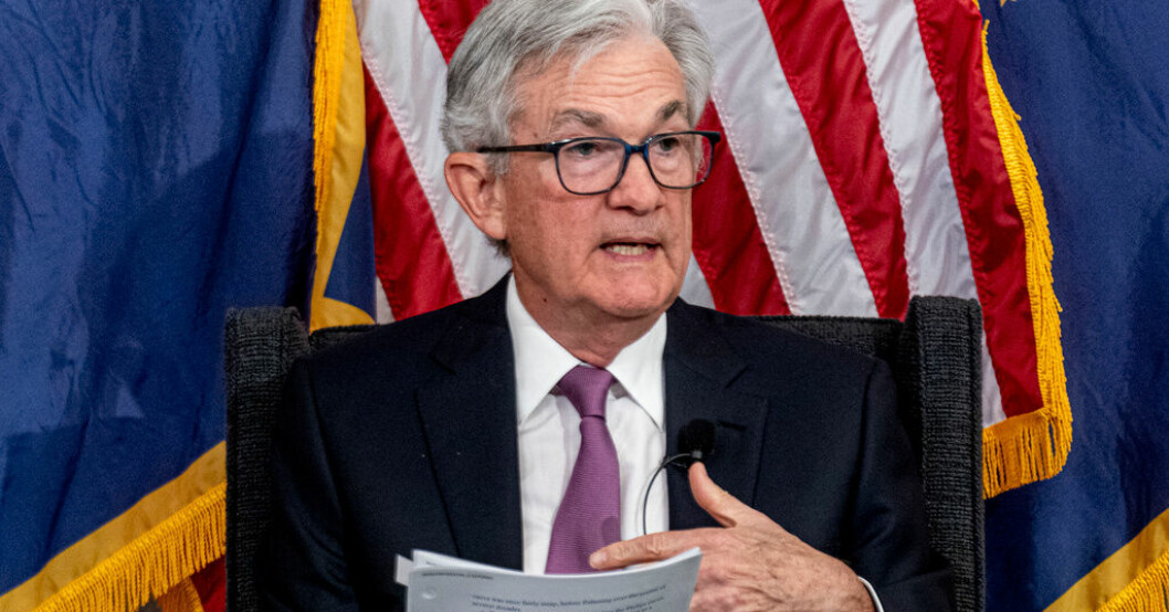 Federal Reserve-chefen Jerome Powell. Arkivbild. Powell signalerar paus med räntehöjningar