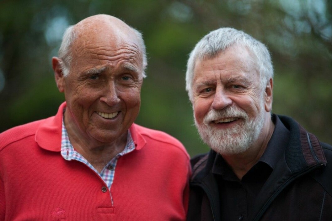 Med vännen Ingvar Oldsberg. Foto: TV4 Foto: TV4