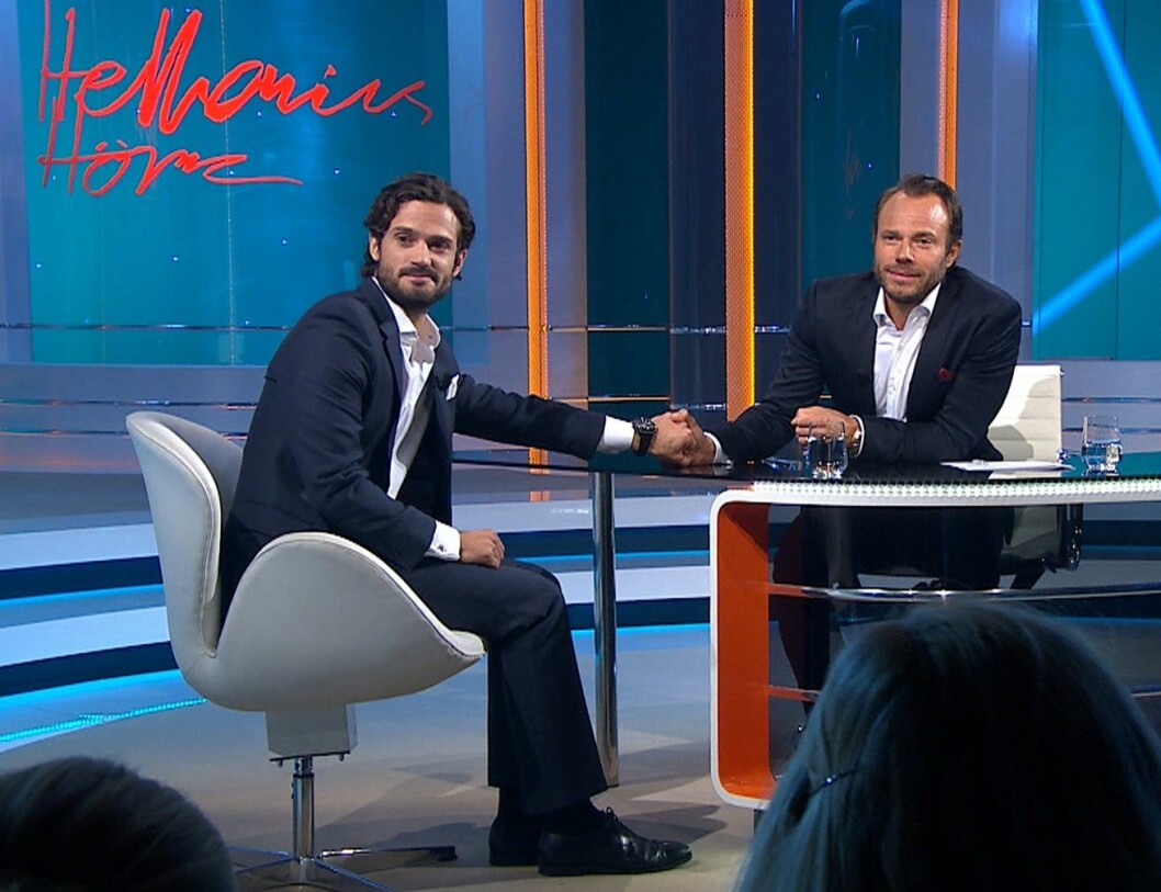 Prins Carl Philip gästar ”Hellenius hörna” i morgon. Foto: TV4 Prins Carl Philip gästar Hellenius hörna