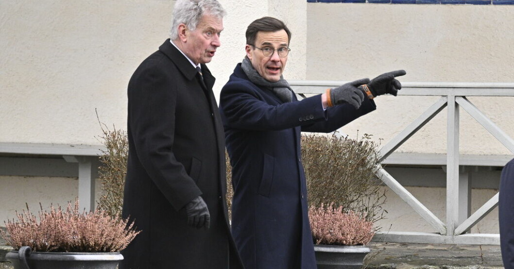 Finlands president Sauli Niinistö och Ulf Kristersson.