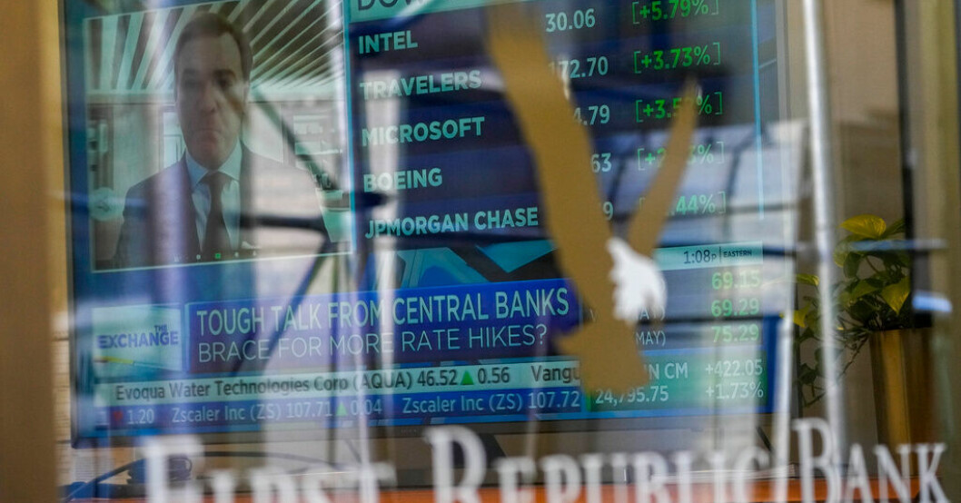 First Republic Bank har säkrat ett stödpaket från storbankerna, men marknaden är inte övertygad om att faran är över för en kollaps. Arkivbild. Ny kurskrasch för amerikansk krisbank