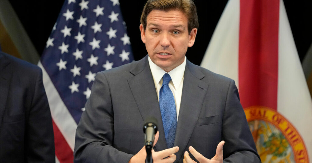 Floridas guvernör Ron DeSantis. Arkivbild. Floridas omstridda gaylag utvidgas