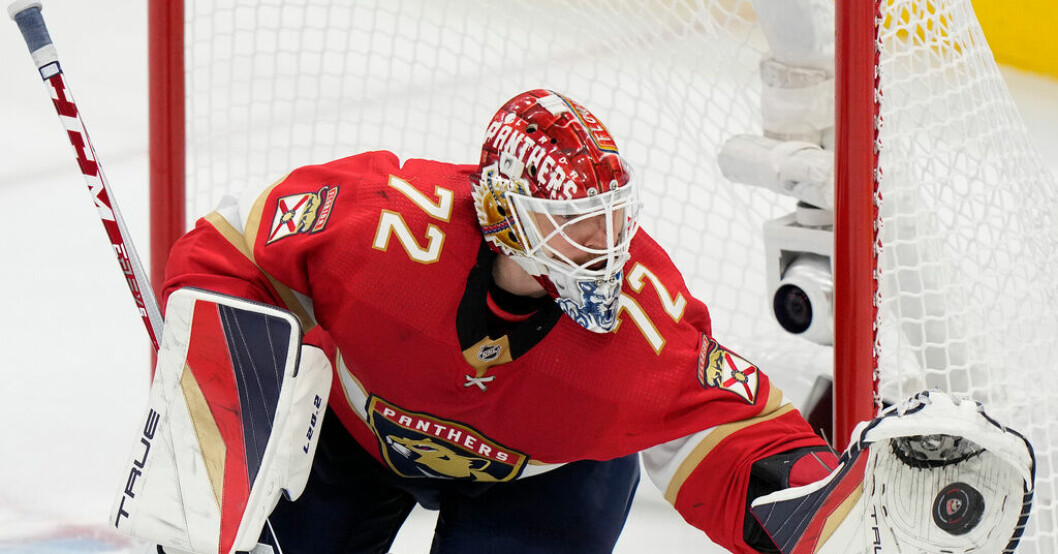 Floridas målvakt Sergej Bobrovskij. Florida en seger från Stanley Cup-final